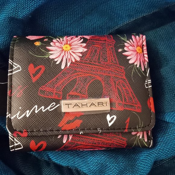 Tahari Handbags - Tahari Paris Theme Trifold RFID Wallet NWT